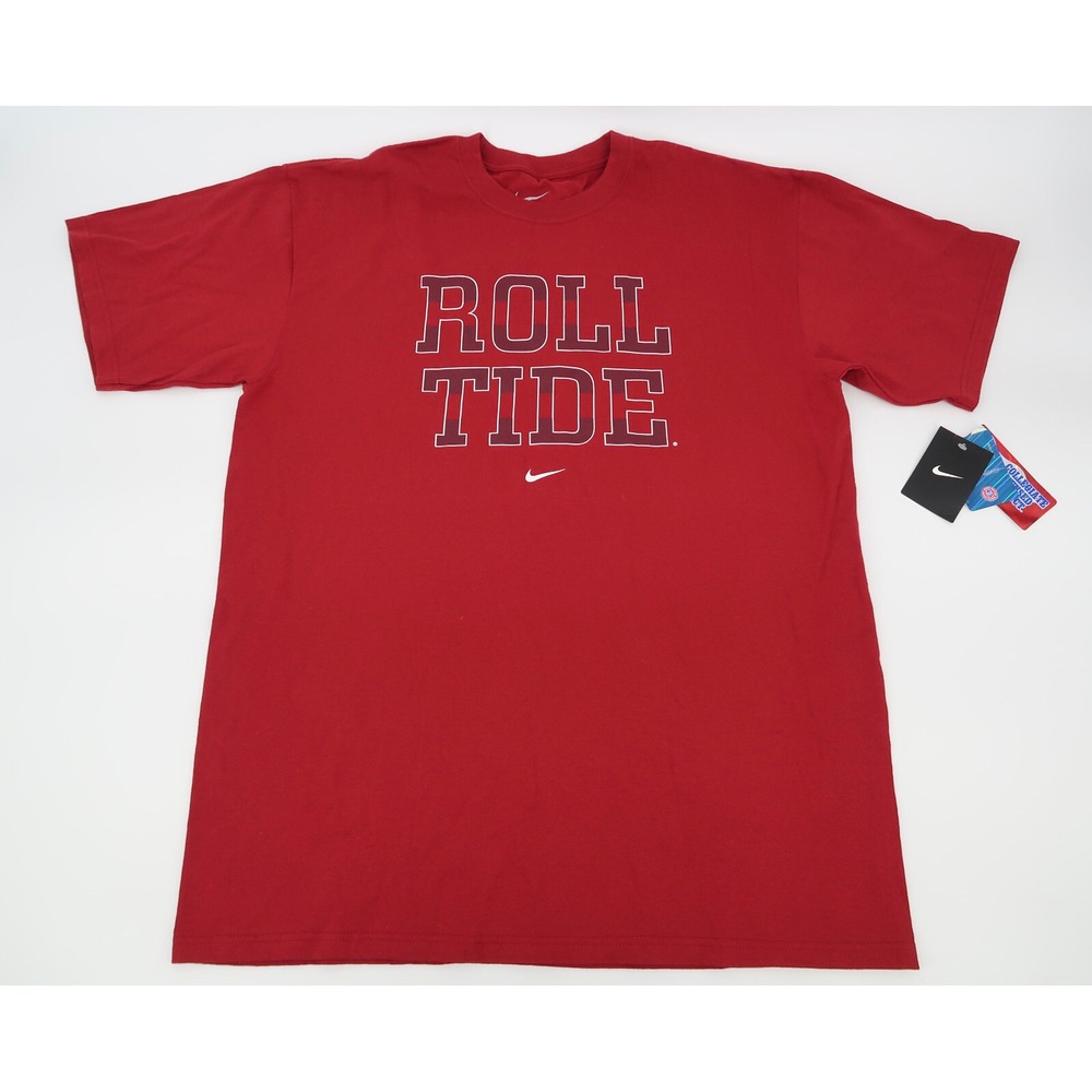Nike Alabama Crimson Tide Roll Tide Football T-Shirt Men's‎ Large New